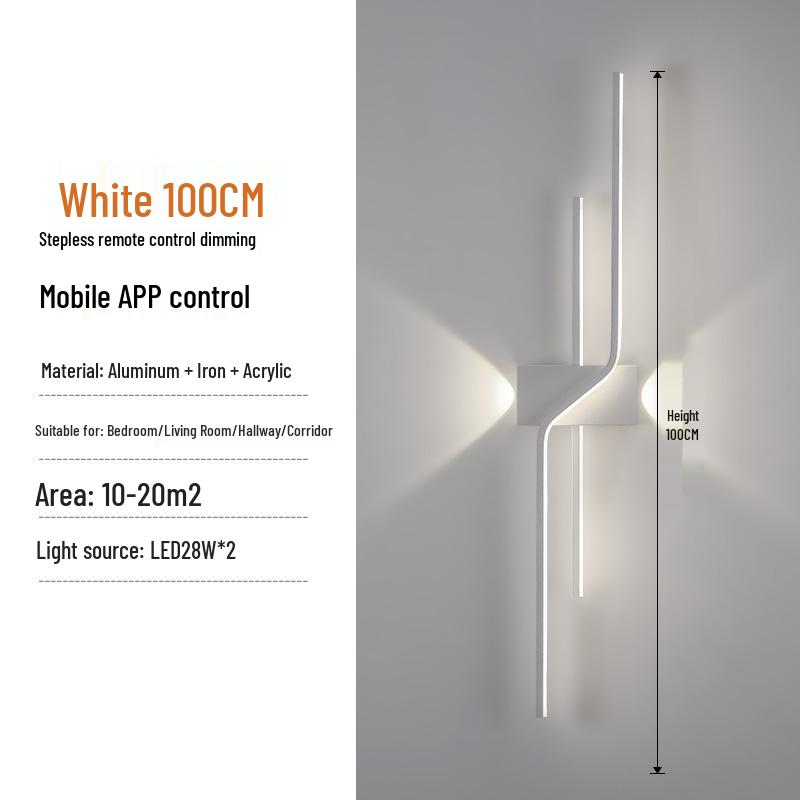 Minimalist Long Strip Light for TV Background, Bedroom, or Staircase Decor