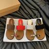 Модные новые нишевые ретро шлепанцы на высокой танкетке, крутые шлепанцы с закрытым носком для улицы, женские холодные шлепанцы