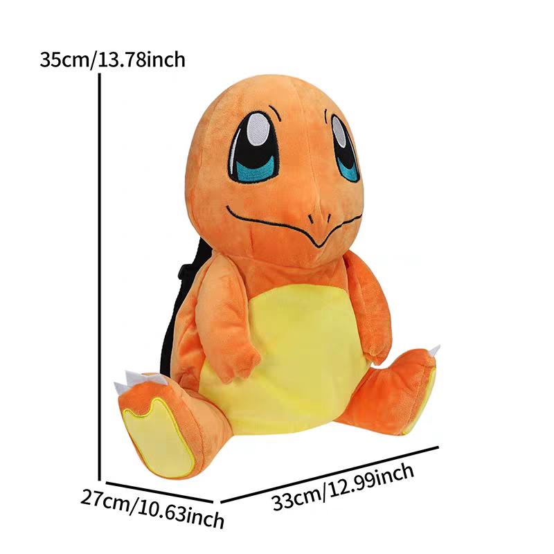 New Arrival Plush Backpack Anime Gengar Charizard Piplup Eevee Mimikyu Soft Stuffed Schoolbag Shoulder Bag Kawaii Toys