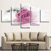 Модульная рамка, художественная печать на холсте, фотографии для гостиной, 5 панелей, розовая роза, настенная живопись, украшение для дома, плакат Cuadros