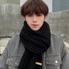 Scarf Female Knitted Autumn and Winter Solid Color Wool Warm Student Cute Couple Internet Celebrity Scarf Male Versatile