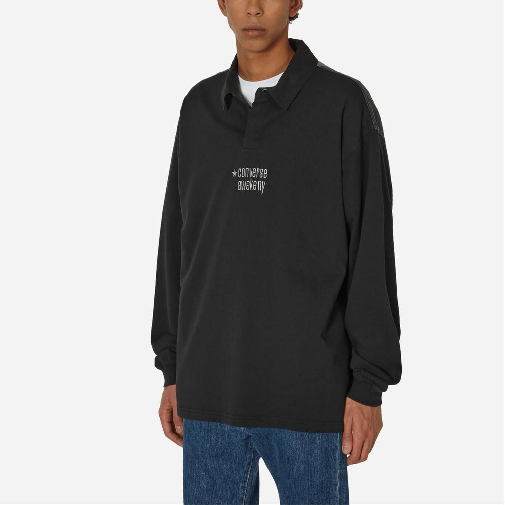 Converse x Awake NY Rugby Shirt Asia Sizing 'Black' Men's 10026480-A01