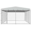 Outdoor Dog Kennel with Roof 7.6 x 3.8 x 2.3 m