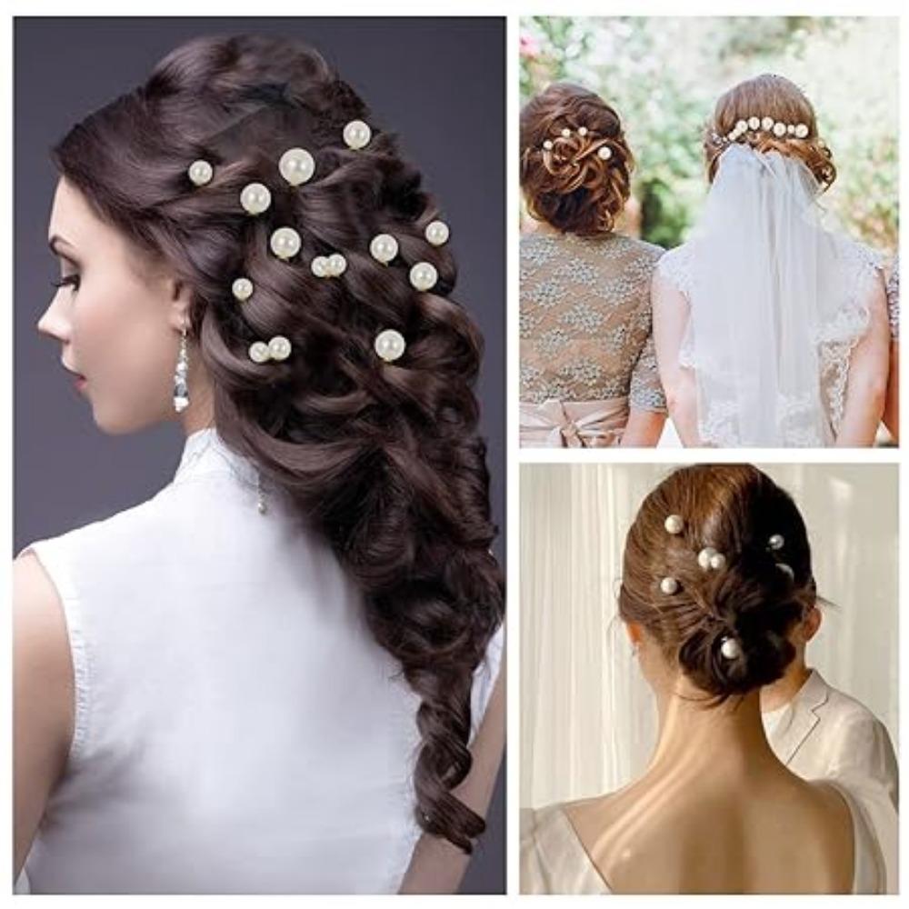 Жемчужные шпильки для волос, 18 шт. Свадебные жемчужные аксессуары для волос Свадебные жемчужные стразы заколки для волос для невест, подружек невесты
