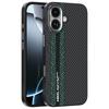 ABEEL For iPhone 17 Case PC + TPU + Aluminum Alloy + PU Leather Slim Phone Back Cover Compatible with MagSafe