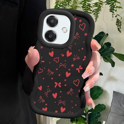 Мягкий чехол для телефона с рисунком в виде сердца и банта для Samsung Galaxy A52 A73 A12 S24 Ultra 5G S23 S22 S21 S20 FE Wave Edge, противоударный защитный резиновый чехол