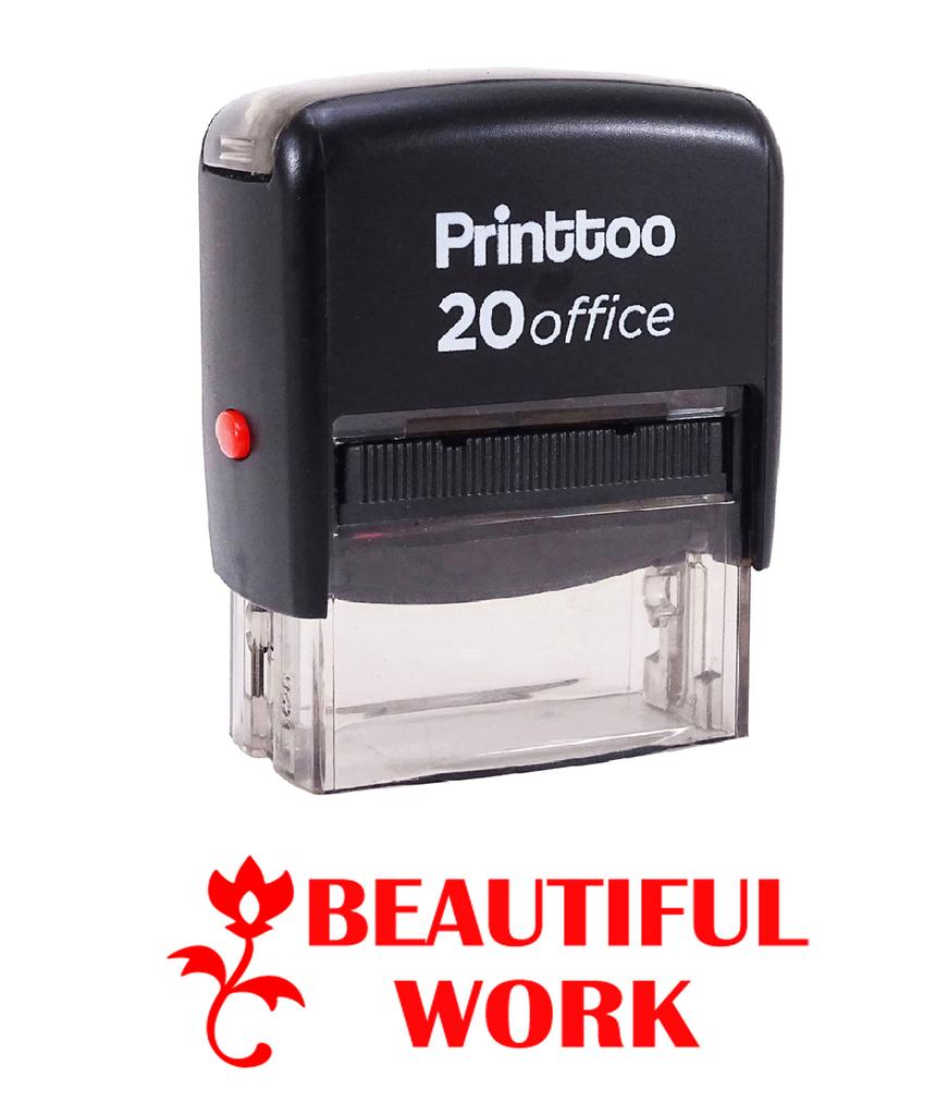 Printtoo BEAUTIFUL WORK Self Inking Rubber Stamp Office Stationary Custom