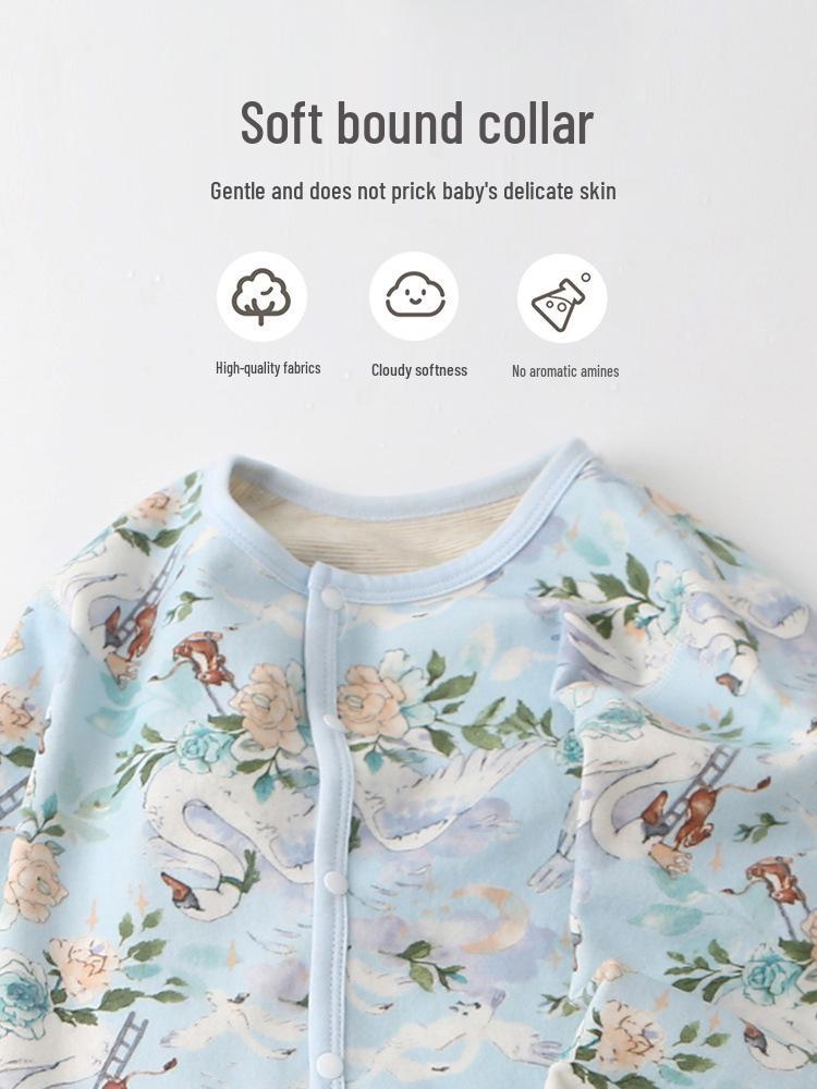 Унисекс детский ромпер из шерсти и шелка: Теплый, утепленный осенне-зимний комбинезон для ползания для новорожденных