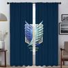 Blinds Attack On Titan Curtains for Living Room Curtain Halloween Decoration Partition Shades Home Interior Curtains 2 Pieces