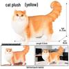 Three-Color Animal Model Plush Cat Toy - British Shorthair, Siamese, Persian, Orange, and Leopard Cat Simulation for Kids.
