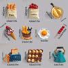 10pcs 3D Food Model Fridge Magnets Cartoon Bread Bag Refrigerator Magnetic Sticker Photo Message Holder Kitchen Fridge Sticker