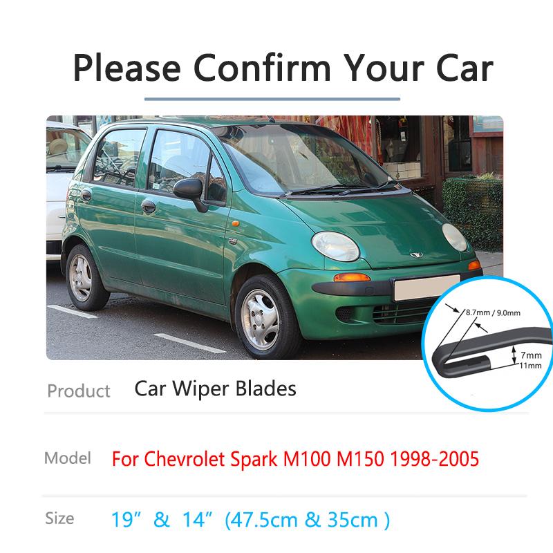 Для Chevrolet Spark Matiz M100 M150 1998 1999 2000 2001 2002 2003 2004 2005 Передние щетки стеклоочистителя Окно Авто Запчасти для замены
