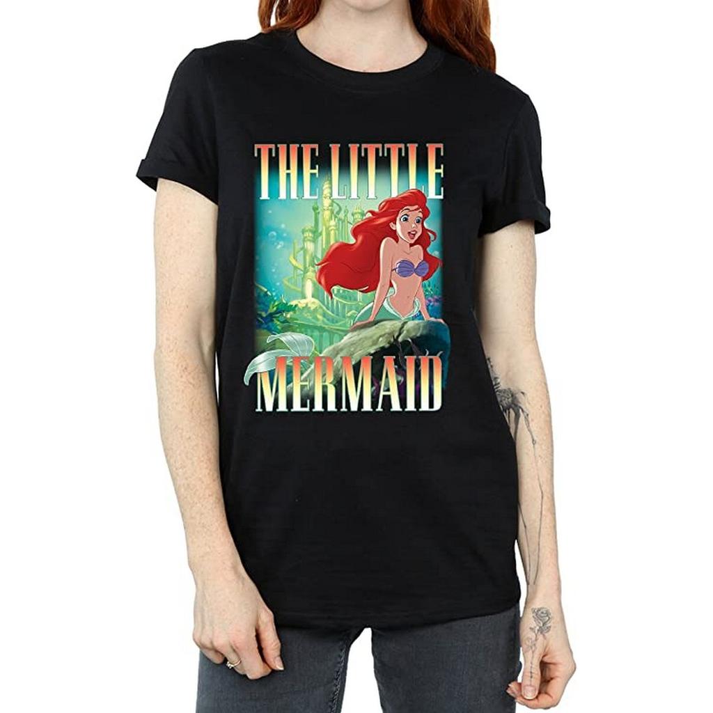 The Little Mermaid Womens/Ladies Ariel Montage Cotton Boyfriend T-Shirt