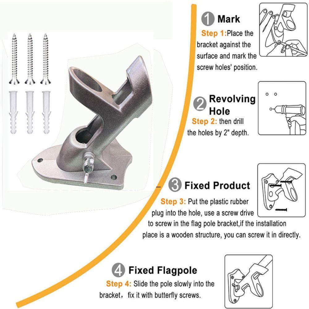 Metal Flagpole Base Adjustable Flagpole Bracket New Flag Pole Holder  Flag Pole
