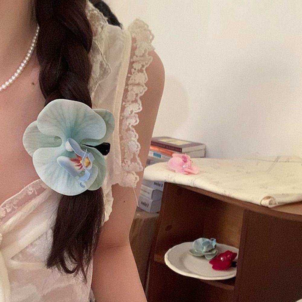 Pearl Orchid Flower Hairpin Butterfly Orchid Girl Hair Clip Sweet Flower Hair Clip Girl