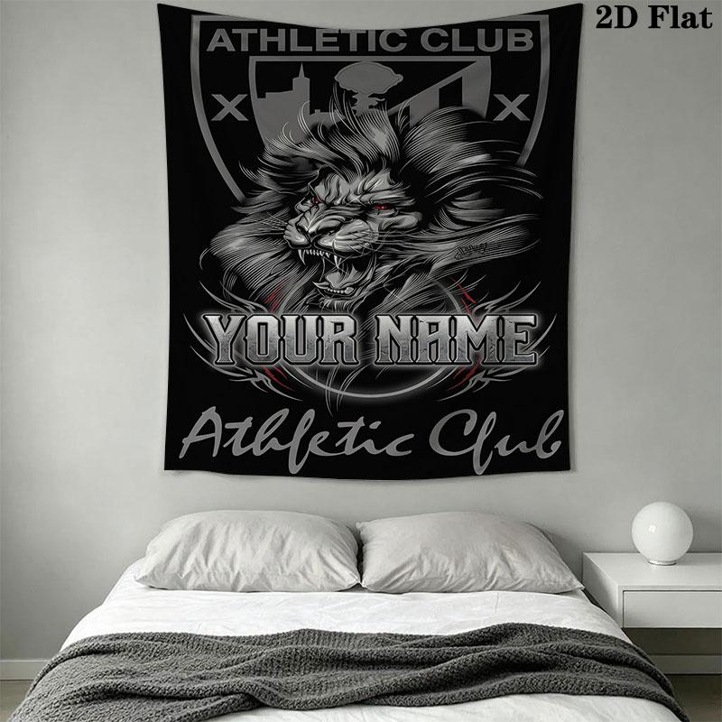 Custom Athletic Bilbao Wall Hanging Printed Fabric Blanket Decorative Tapestries for Bedroom Living Room Home Decor