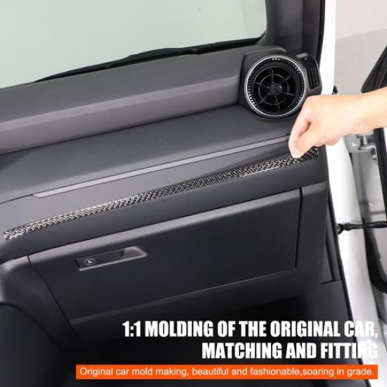 Soft Carbon Passenger Glove Box Trim Sticker For Toyota Land Cruiser LC250 24+