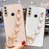 Luxury Love Heart Bracelet Chain Case For Huawei Honor 10 Lite 10i 9x Pro 8x Plating Cover On Honor10 Honor10i 10lite