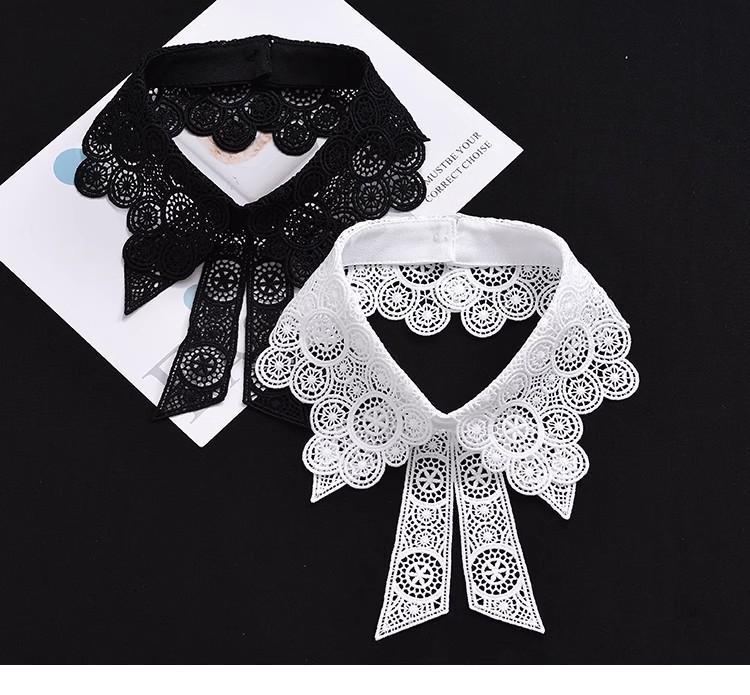 Neckline Detachable Polyamide Fake Collar DIY Lapel Half Shirt Shawl Wrap Women Girls