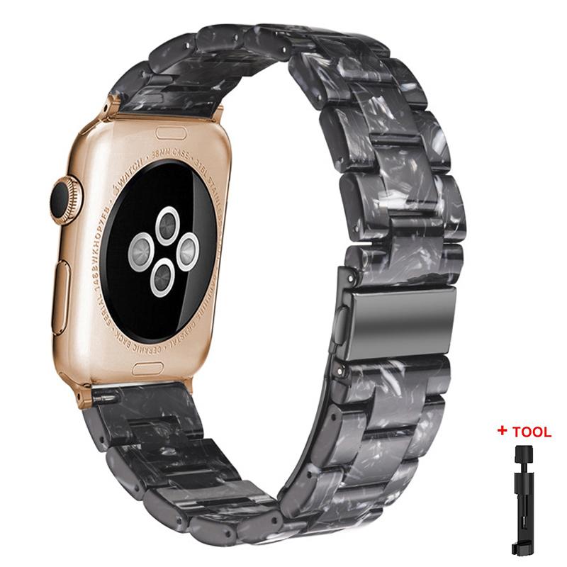 Ремешок из смолы для браслета Apple Watch 44 мм 40 мм 45 мм 41 мм 38 мм 42 мм браслет Correa iWatch серии 3 4 5 6 se 7 сменный ремешок для часов
