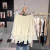 Юбки для женщин Винтажные повседневные юбки Однотонные кружевные асимметричные с высокой талией Сладкие мини юбки Весна Лето