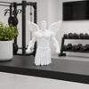 Detailed Muscle Angel Statue 3D Printed Muscular Figurine, Aesthetic Wings for Home Decor, Matte Modern Art Piece Desktop Ornament with Stable