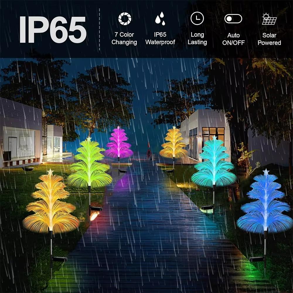 Солнечные медузы уличные 5 слоев 7 цветов меняющиеся огни медузы солнечные цветочные огни медузы для рождественского декора бассейна