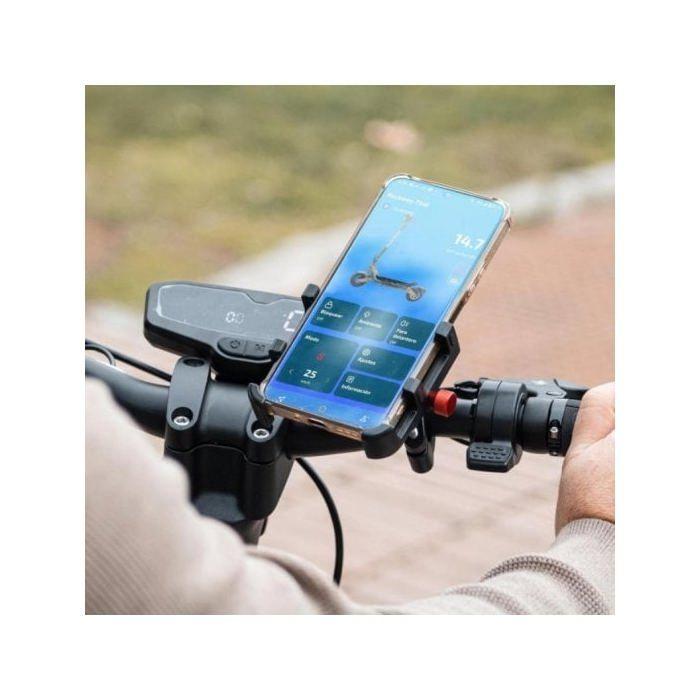 Soporte De Teléfono Aluminio CNC Para Patinete Eléctrico Ancho Ajustable 6 Garras 3.5-7 Pulgadas