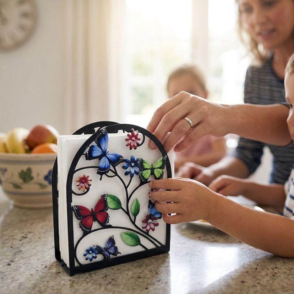 Rustproof Acrylic Napkin Holder Waterproof Desktop Tissue Stand Paper Towel Shelf Restaurant Use