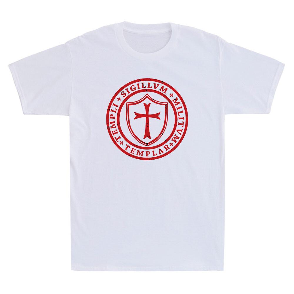Distressed Knights Templar Cross Seal Of Soldiers Graphic Vintage Unisexs Tshirt