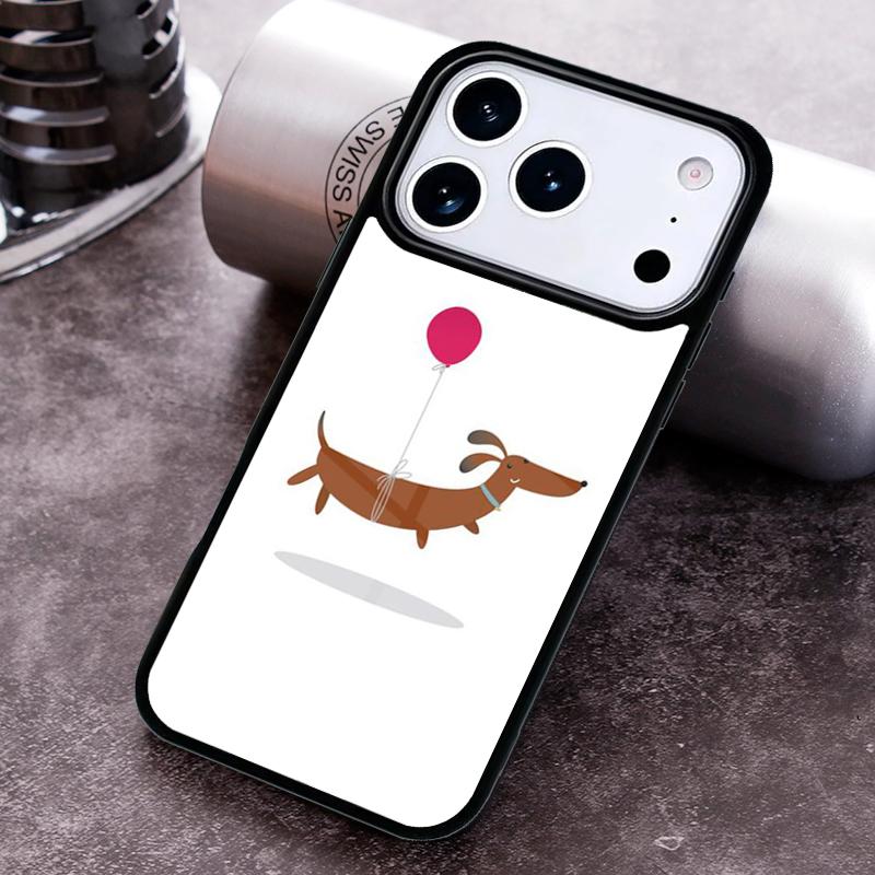 Мультяшный Такса Сосисочная Собака Чехол для Телефона Для iPhone 17 16 15 14 13 12 11 Pro Max Plus 17Air Мягкий Силиконовый Чехол