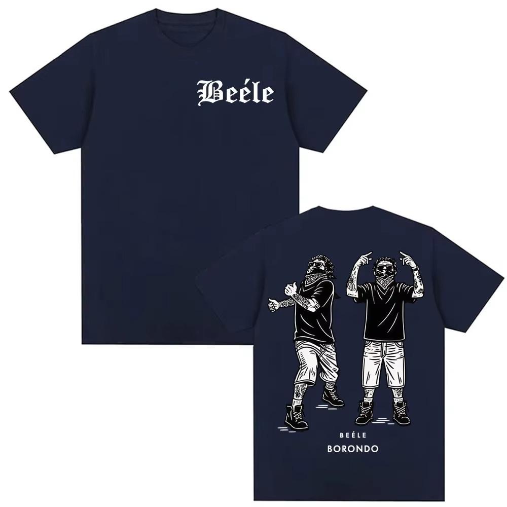 Rapper Beele Borondo Tour Mens and Womens Retro Fashion Classic Y2k 2026 Spring summer new Fashion Print Pure Cotton Tshirt