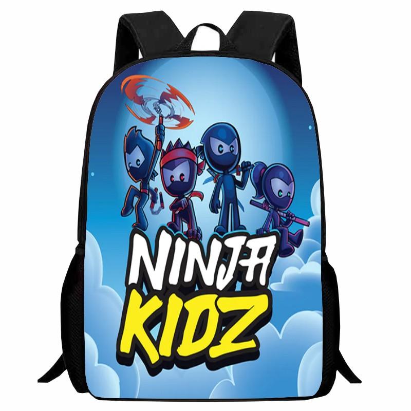 Школьная сумка с принтом Ninja Kidz, Мультяшный повседневный рюкзак для начальной школы, 1 класс