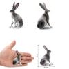 Rabbit Desktop Ornaments Simulated Zoo Rabbit Model Animal Figurine Home Decor Educational Toys