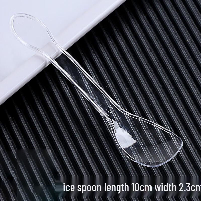 HUIHUADU 7.5cm Clear Disposable Dessert Tasting Spoons