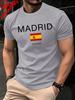Madrid Spain Flag Design Unisexs Tshirt Soft Loose Oneck T Shirts Allmatch Streetwear Unisex Summer Casual Short Sleeve