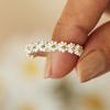 Vintage Daisy Rings For Women Cute Flower Ring Adjustable Open Cuff Wedding Engagement Rings ARI