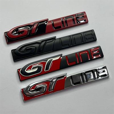 5 шт. 3D Металлический значок-эмблема GT Line GTLINE для автомобиля, наклейка на кузов, крыло, клейкая эмблема