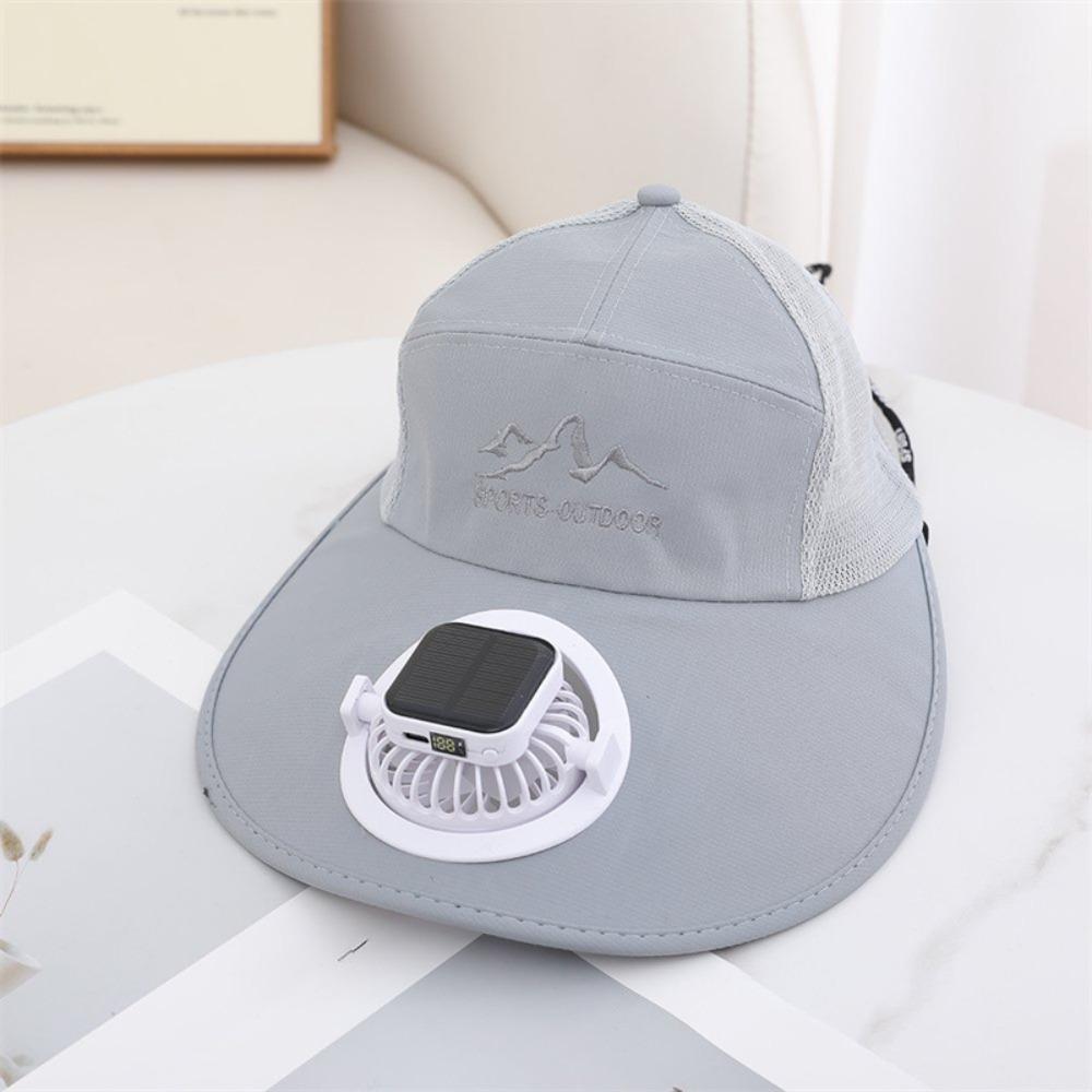 Breathable Solar Fan Hat USB Charging Sun Protection Caps Fashion Full Mesh Hats Summer