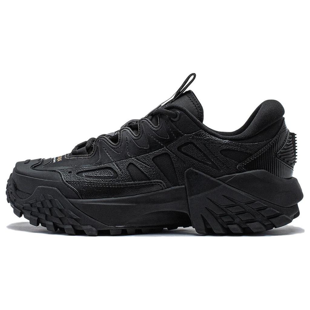 Li Ning Outdoor CF Tracing Linchuan FW Ткань Амортизация Дышащие Низкие Повседневные Кроссовки Мужские Черные AGLT161-3