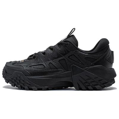Li Ning Outdoor CF Tracing Linchuan FW Ткань Амортизация Дышащие Низкие Повседневные Кроссовки Мужские Черные AGLT161-3