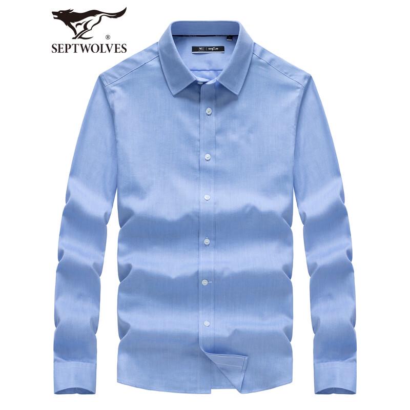 Мужская рубашка с длинным рукавом Seven Wolves в стиле business casual