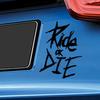 Наклейка «Ride or Die» Наклейка в автомобильном стиле Наклейки и декали для тюнинга гоночных автомобилей Забавная 8x6.1см мотоцикл Велосипед Декоративные Аксессуары