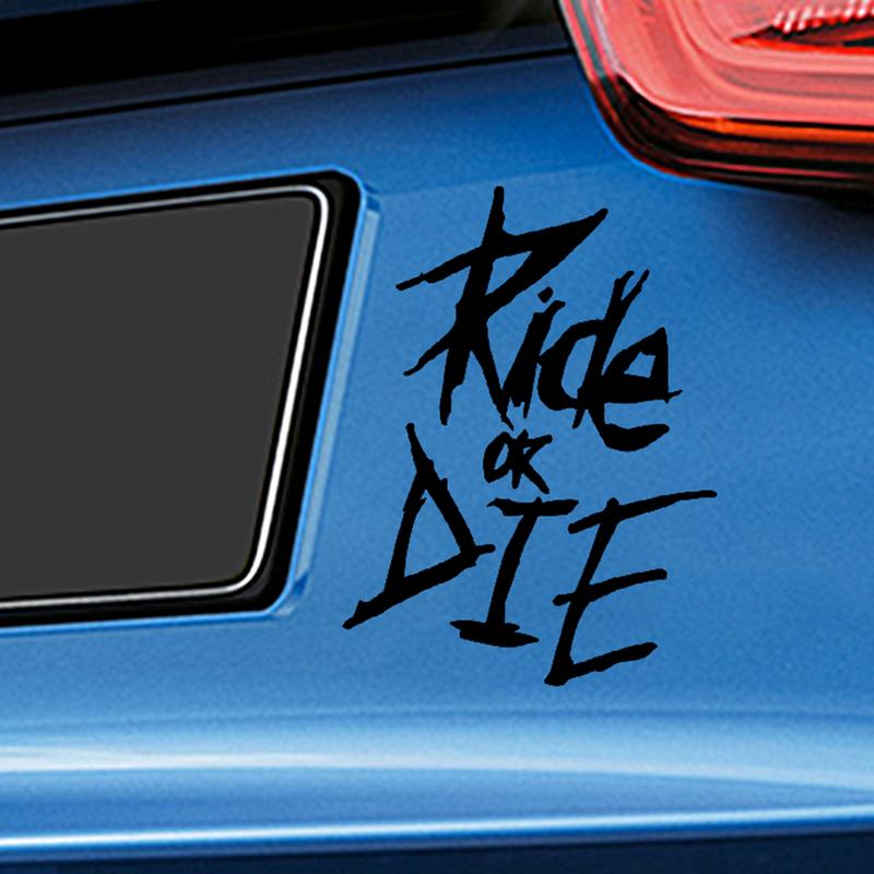 Наклейка «Ride or Die» Наклейка в автомобильном стиле Наклейки и декали для тюнинга гоночных автомобилей Забавная 8x6.1см мотоцикл Велосипед Декоративные Аксессуары