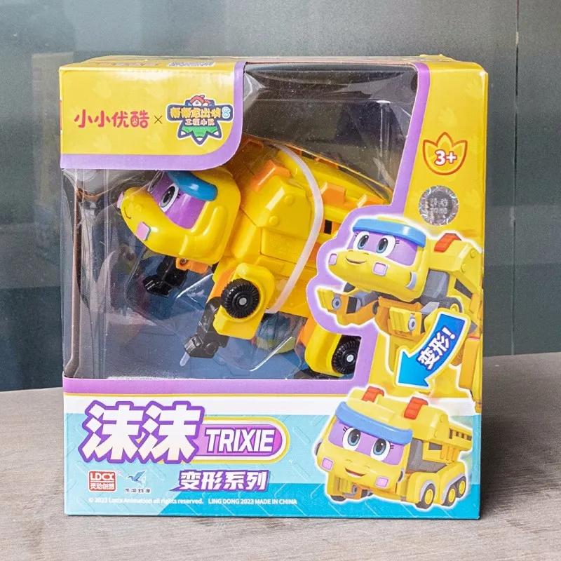 Newest Full Set ABS Mini Deformation Action Figures LUCKY Dinosaur Engineering Vehicle Toys Car for Kids