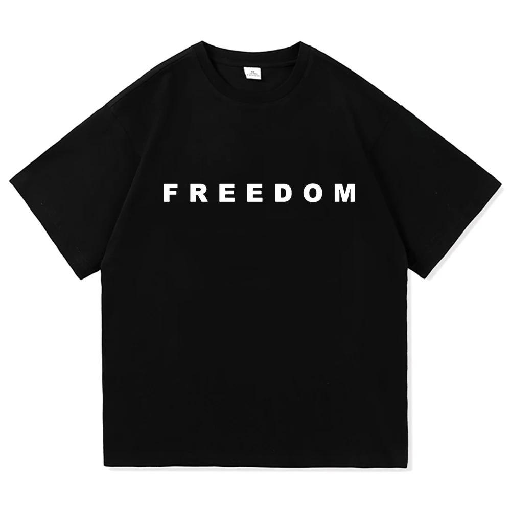 Freedom Charlie Kirk T-shirtLoose Casual Female/Male Tshirts Unisex Streetwear America American Fashion Women T Shirts