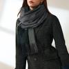 Imitation Cashmere Scarf Sweet Solid Color Fringed Scarf Women's 2025 Winter New Extended Fashion Warm Shawl