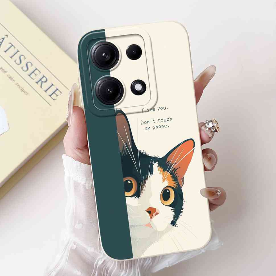 Простой силиконовый чехол для Redmi Note14S 4G Милый панда кролик Ударопрочная задняя крышка Note14 Для Xiaomi Redmi Note 14 14S Чехлы