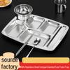 OEING Stainless Steel Compartmented Lunch Tray