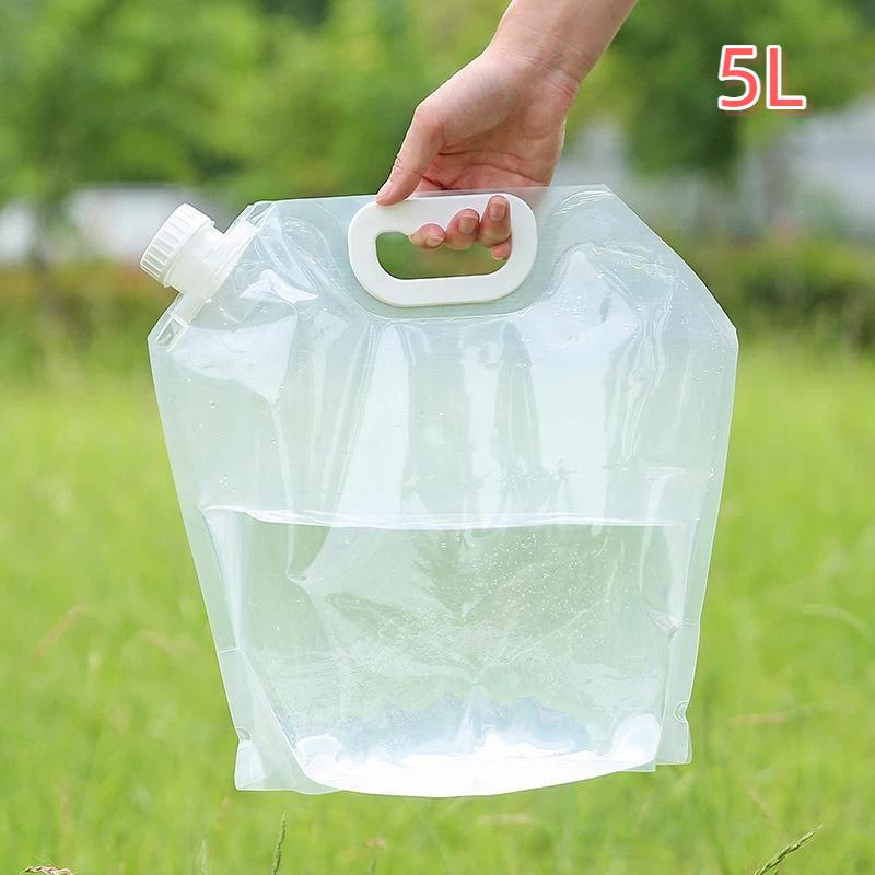 Складная сумка для хранения воды на открытом воздухе, пищевой класс, герметичный клапан, большой объем для кемпинга, пикника, рыбалки